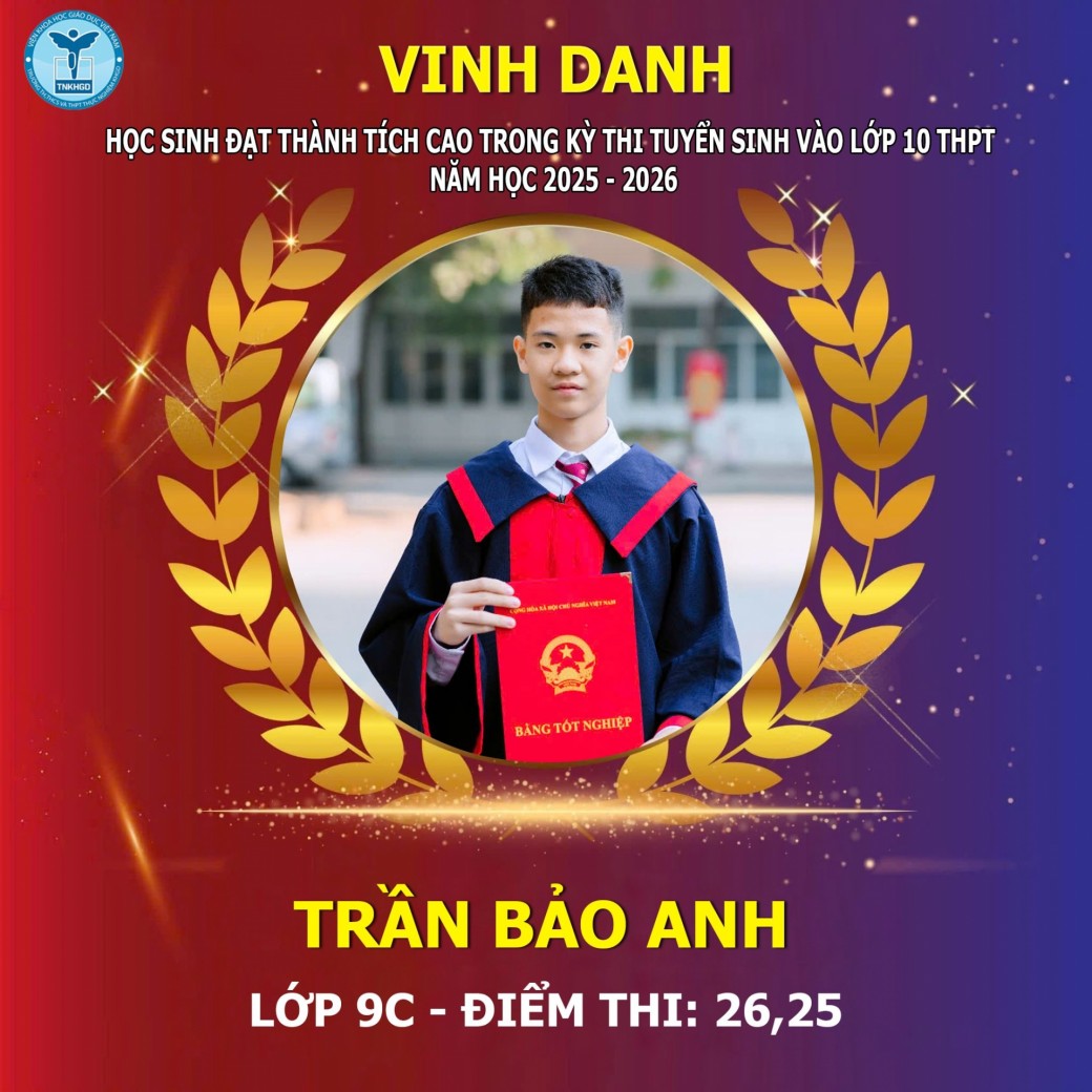 Em Trần Bảo Anh - Lớp 9C